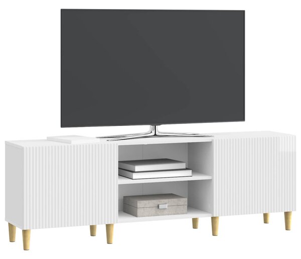 TV szekrény Magasfényű Fehér 150 x 31 x 50 cm Szerelt Fa