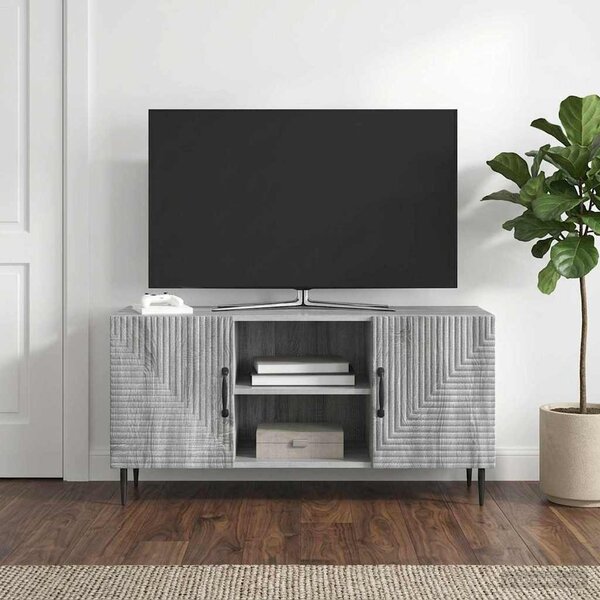 TV szekrény Szürke Sonoma 102 x 34,5 x 50 cm Szerelt Fa