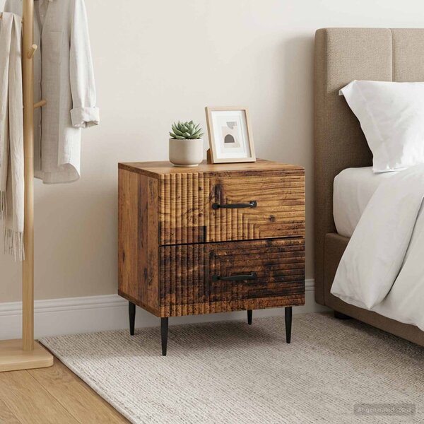 Éjjeliszekrény 2 db Antik Fa 43 x 34,5 x 47,5 cm Szerelt Fa
