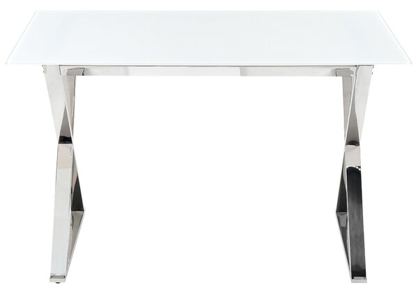 Étkezőasztal ATTICA Fehér 120 cm 70 cm Edzett üveg