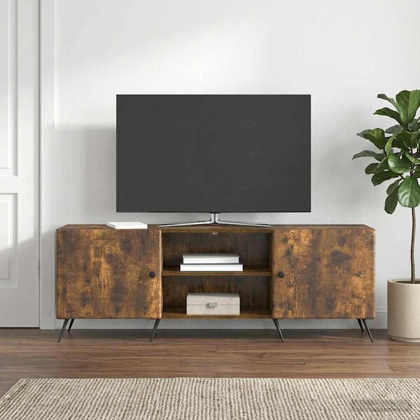 TV szekrény 150 x 31 x 50 cm Füstös Tölgy Szerelt Fa