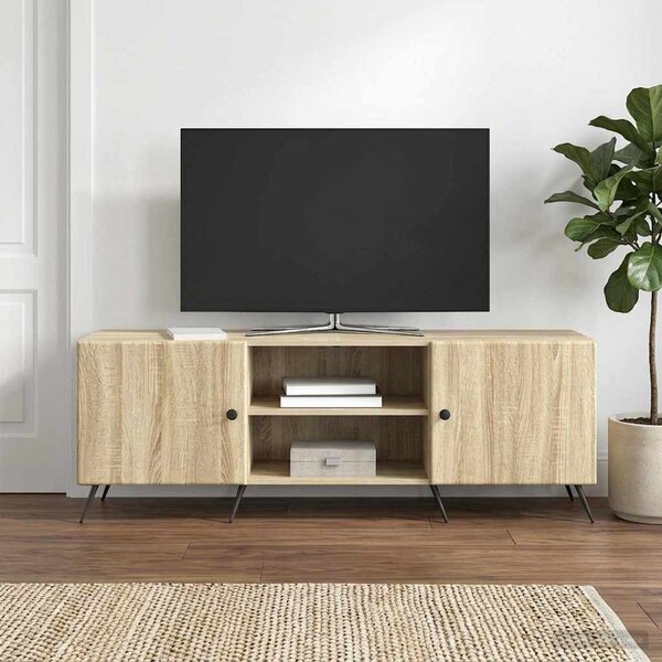 TV szekrény 150 x 31 x 50 cm Sonoma Tölgy Szerelt Fa