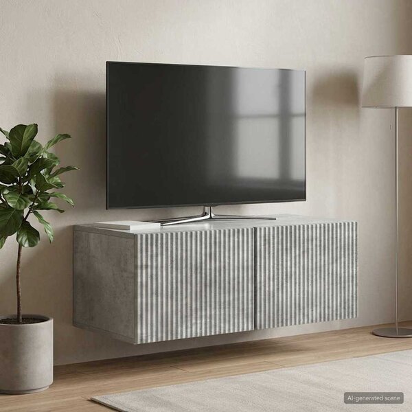 Fali TV szekrény 78,5 x 41 x 30 cm Betonszürke Szerelt Fa