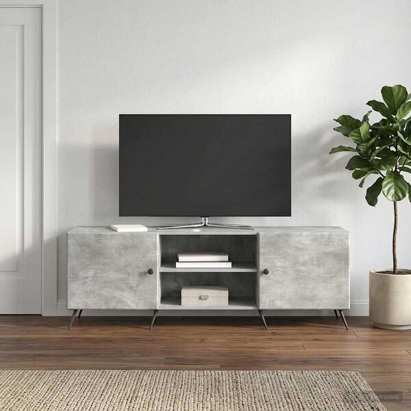 TV szekrény 150 x 31 x 50 cm Betonszürke Szerelt Fa