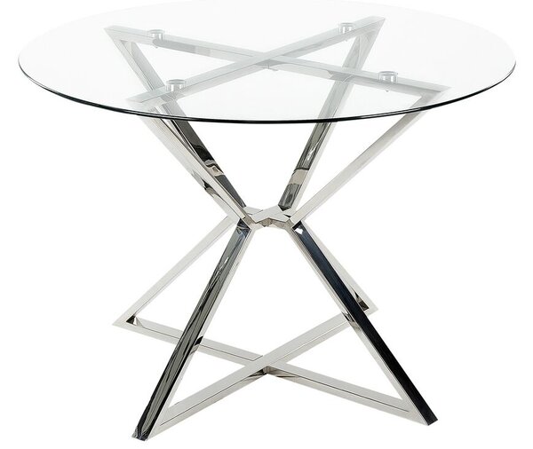 Ezüst kerek étkezőasztal ⌀ 105 cm BOSCO