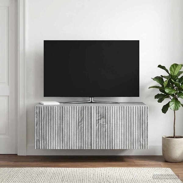 Fali TV szekrény 78,5 x 41 x 30 cm Szürke Sonoma Szerelt Fa
