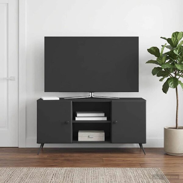 TV szekrény 102 x 34,5 x 50 cm Fekete Szerelt Fa