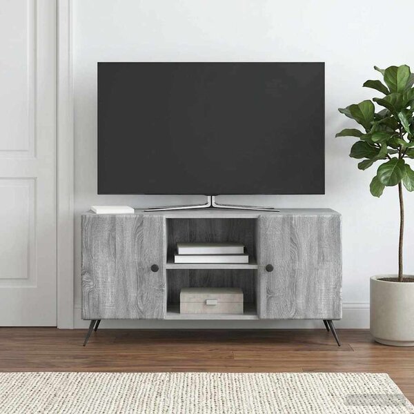 TV szekrény 102 x 34,5 x 50 cm Szürke Sonoma Szerelt Fa