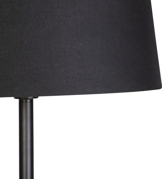 Okos állólámpa fekete fekete árnyékolóval 45 cm, Wi-Fi-vel, A60 - Simplo