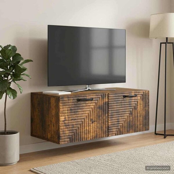 Fali TV szekrény Füstös Tölgy 78,5 x 41 x 30 cm Szerelt Fa