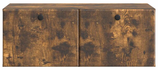 Fali TV szekrény 78,5 x 41 x 30 cm Füstös Tölgy Szerelt Fa