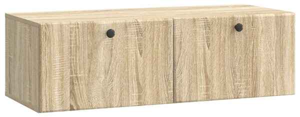 Fali TV szekrény 98 x 41 x 30 cm Sonoma Tölgy Szerelt Fa