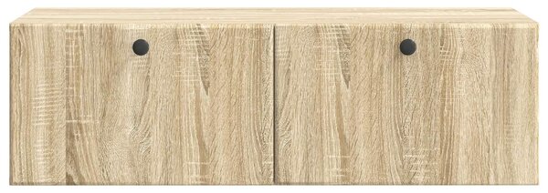 Fali TV szekrény 98 x 41 x 30 cm Sonoma Tölgy Szerelt Fa