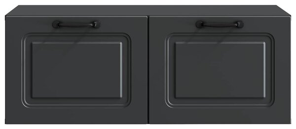Fali TV szekrény Fekete 78,5 x 41 x 30 cm Szerelt Fa