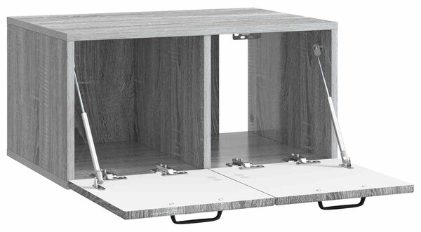 Fali TV szekrény Szürke Sonoma 59,5 x 41 x 30 cm Szerelt Fa
