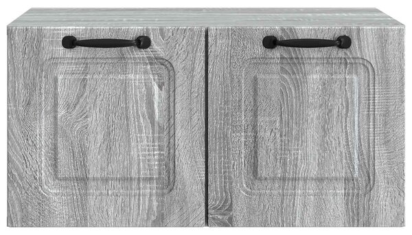 Fali TV szekrény Szürke Sonoma 59,5 x 41 x 30 cm Szerelt Fa