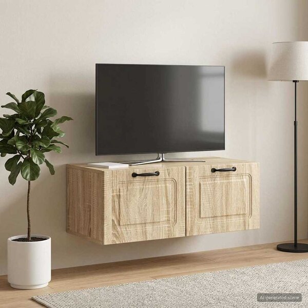 Fali TV szekrény Sonoma Tölgy 78,5 x 41 x 30 cm Szerelt Fa