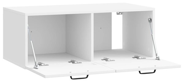 Fali TV szekrény Magasfényű Fehér 78,5 x 41 x 30 cm Szerelt Fa