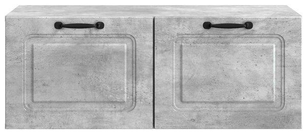 Fali TV szekrény Betonszürke 78,5 x 41 x 30 cm Szerelt Fa