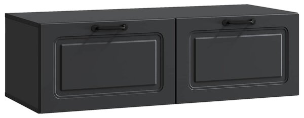 Fali TV szekrény Fekete 98 x 41 x 30 cm Szerelt Fa