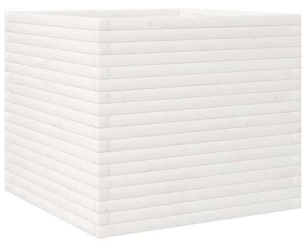 VidaXL Virágláda - Fehér Fenyőfa - 80x80x68,5cm