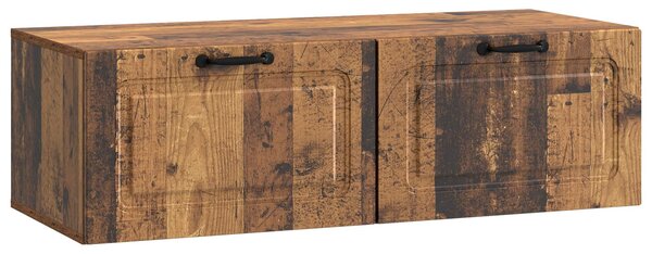 Fali TV szekrény Antik Fa 98 x 41 x 30 cm Szerelt Fa