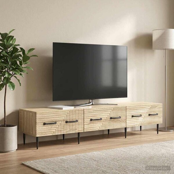 TV szekrény fiókkal Sonoma Tölgy 147 x 34,5 x 30 cm Szerelt Fa