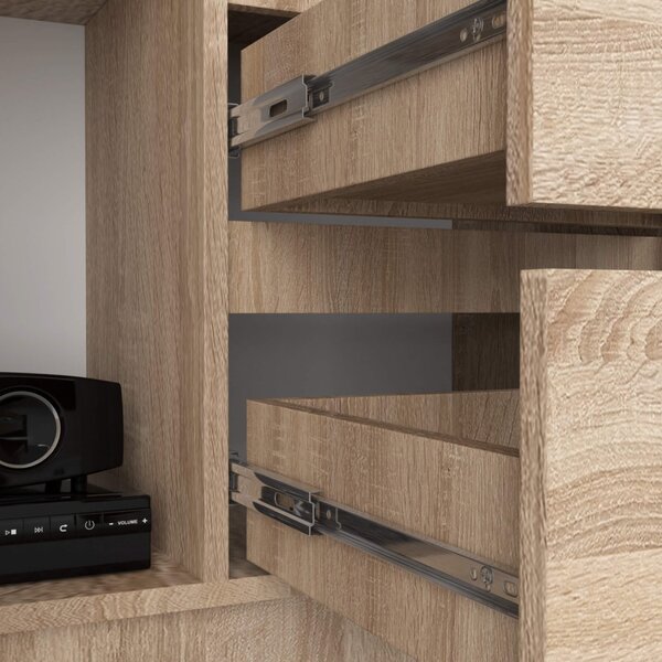 AKORD CLP R15 80 cm regál laminált sonoma tölgy 1 ajtós 2 fiókos