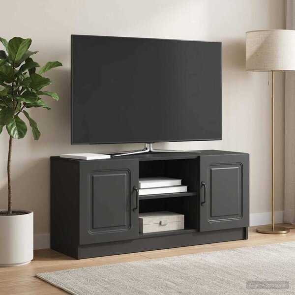 TV szekrény Fekete 102 x 34,5 x 47 cm Szerelt Fa