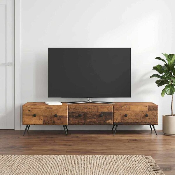 TV szekrény fiókkal Antik Fa 147 x 34,5 x 30 cm Szerelt Fa