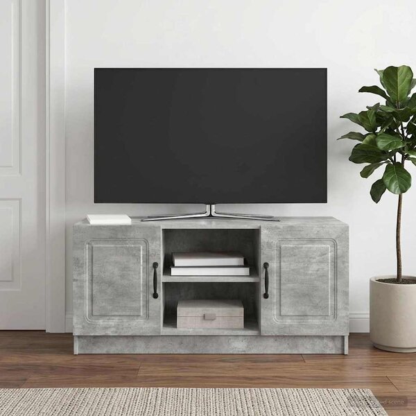 TV szekrény Betonszürke 102 x 34,5 x 47 cm Szerelt Fa
