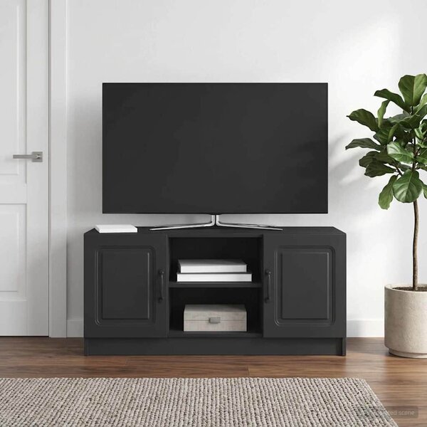 TV szekrény Fekete 102 x 34,5 x 47 cm Szerelt Fa