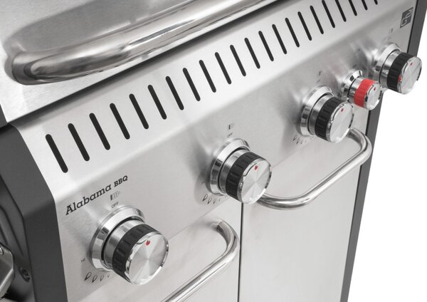 G21 Alabama Silver BBQ Premium Line gázgrill, 5 égő + redukciós szelep ajándékba