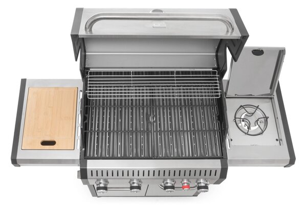 G21 Alabama Silver BBQ Premium Line gázgrill, 5 égő + redukciós szelep ajándékba