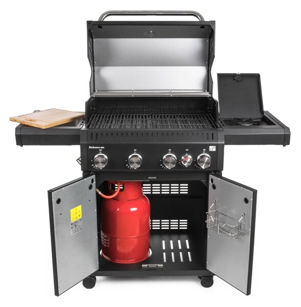 G21 Alabama Black BBQ Premium Line gázgrill, 5 égő + nyomáscsökkentő szelep ingyen