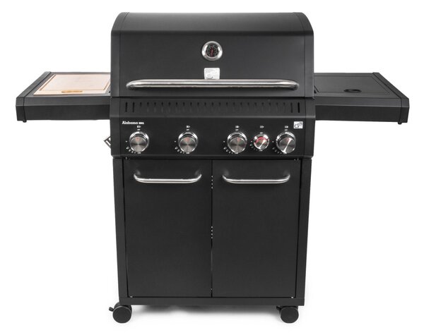 G21 Alabama Black BBQ Premium Line gázgrill, 5 égő + nyomáscsökkentő szelep ingyen