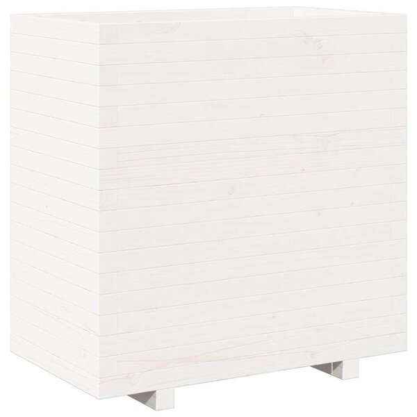 VidaXL Virágláda - Fehér Fenyő - 70x40x72,5 cm