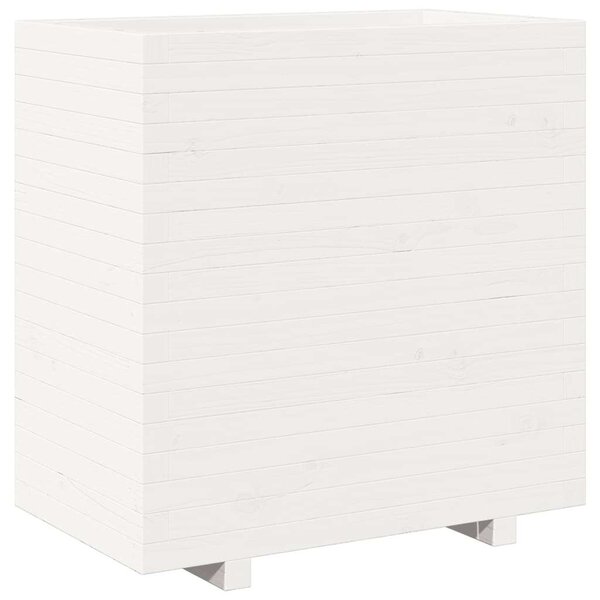 VidaXL Virágláda - Fehér Fenyő - 70x40x72,5 cm