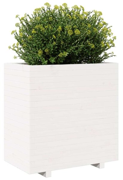 VidaXL Virágláda - Fehér Fenyő - 70x40x72,5 cm