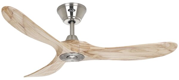 ECO GENUINO mennyezeti ventilátor, króm/világos fa, 122 cm – CasaFan CasaFan, Eco Genuino, Fa, Nappali, Fa, Modern