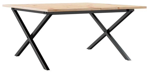 VidaXL Fenyőfa Dohányzóasztal - X-váz - 90x90x45 cm
