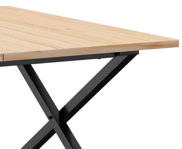 VidaXL Fenyőfa Dohányzóasztal - X-váz - 90x90x45 cm