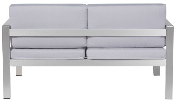 Kerti pad ülőpárnával SALERNO 142 cm Fém Világosszürke