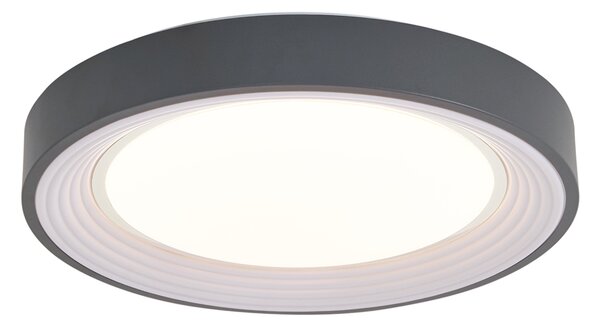 Modern szürke mennyezeti lámpa fehér színnel, 38 cm, LED-del, dimmelhető RGB - Kanton