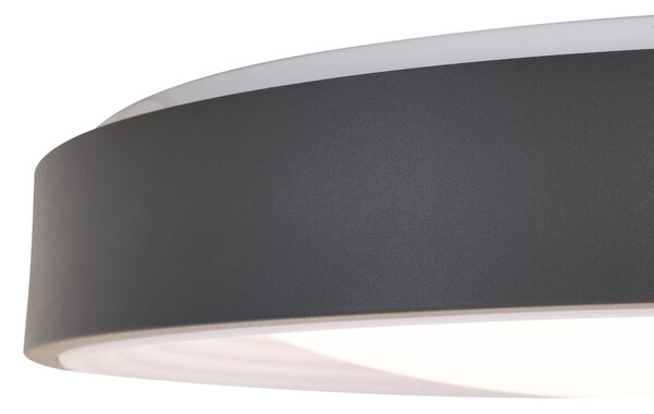 Modern szürke mennyezeti lámpa fehér színnel, 38 cm, LED-del, dimmelhető RGB - Kanton