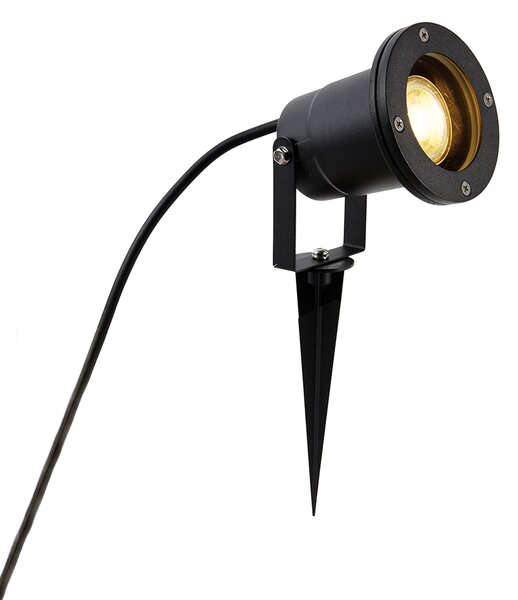 Modern fekete spotlámpa kábellel és dugóval 200cm IP65 - Basic