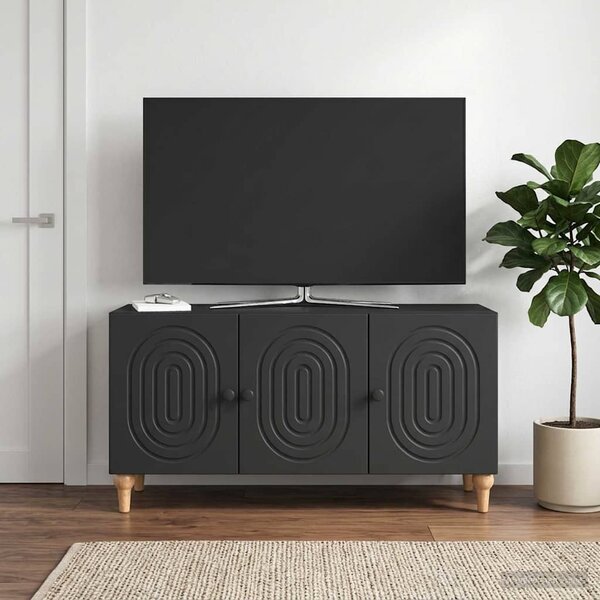 TV szekrény 99 x 34,5 x 50 cm Fekete Szerelt Fa