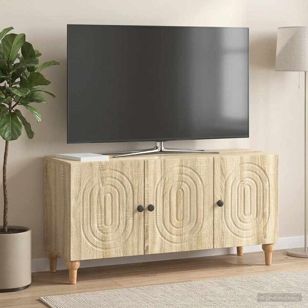 TV szekrény 99 x 34,5 x 50 cm Sonoma Tölgy Szerelt Fa