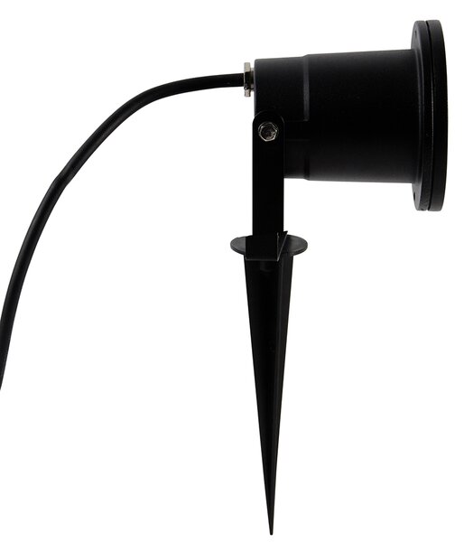 Modern okos fekete spotlámpa kábellel és dugóval 200 cm WiFi GU10 IP65-tel - Basic