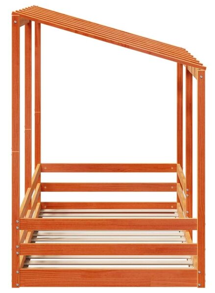 VidaXL Gyerekágy - Fenyőfa - Tetővel - 90x200 cm
